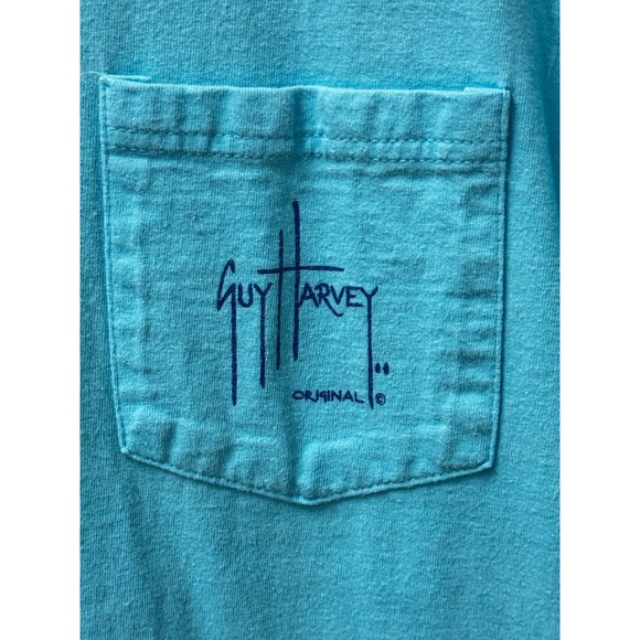Guy Harvey Men's Short Sleeve‎ T-Shirt Size M Light Blue - Picture 3 of 6
